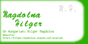 magdolna hilger business card